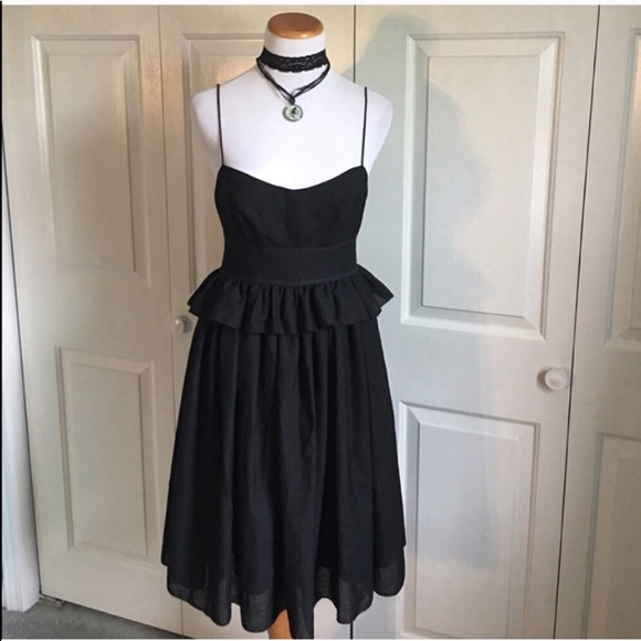 J. Crew Dresses & Skirts - J.Crew Black Corset Peplum Midi Dress